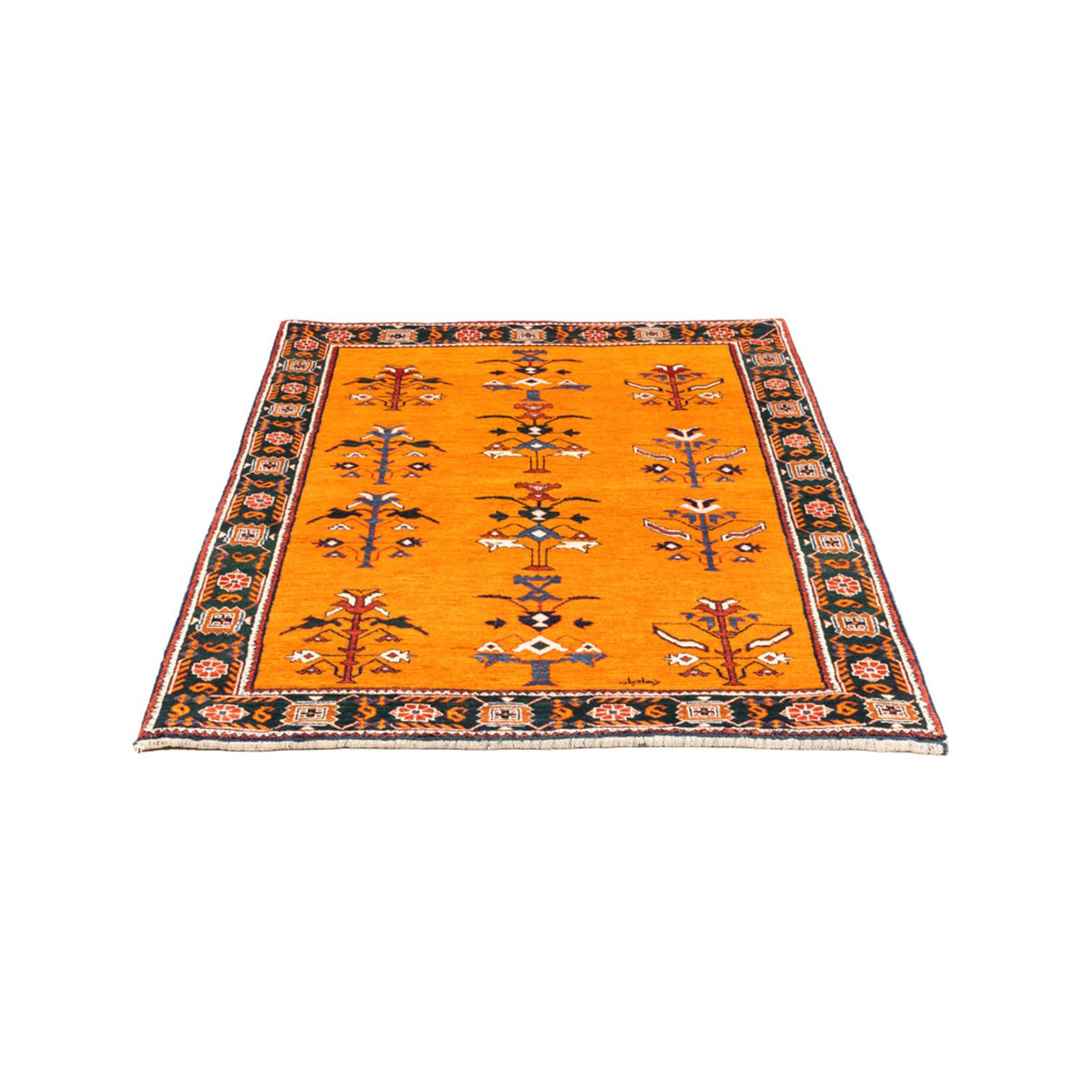 Gabbeh-matta - persisk - 150 x 106 cm - guld