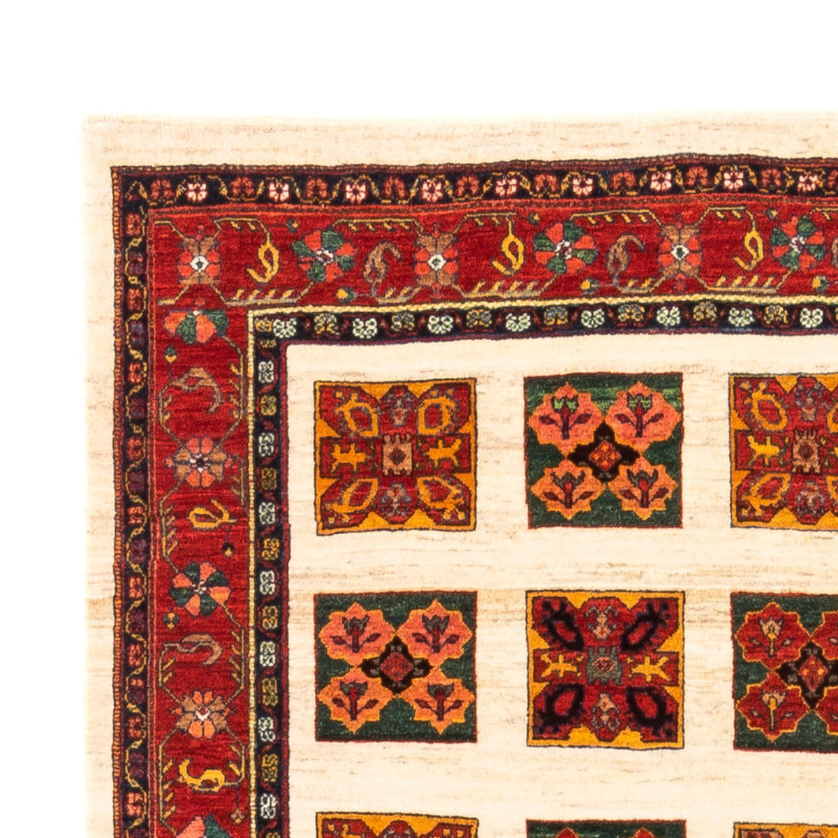 Gabbeh-matta - persisk - 204 x 157 cm - grädde