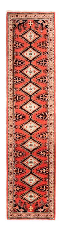 Runner Kelim Carpet - orientalisk matta - 310 x 75 cm - röd