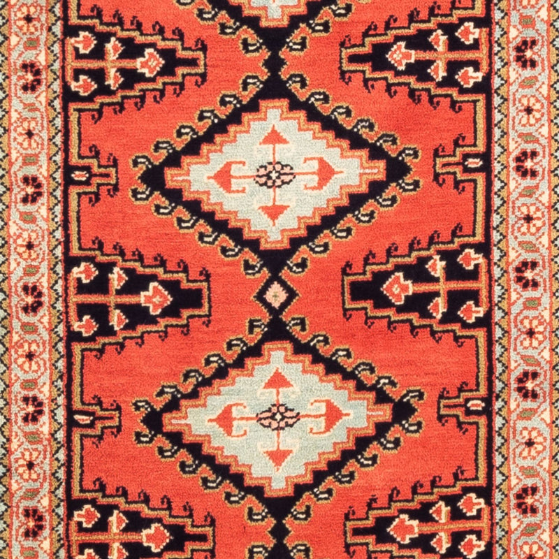 Runner Kelim Carpet - orientalisk matta - 310 x 75 cm - röd
