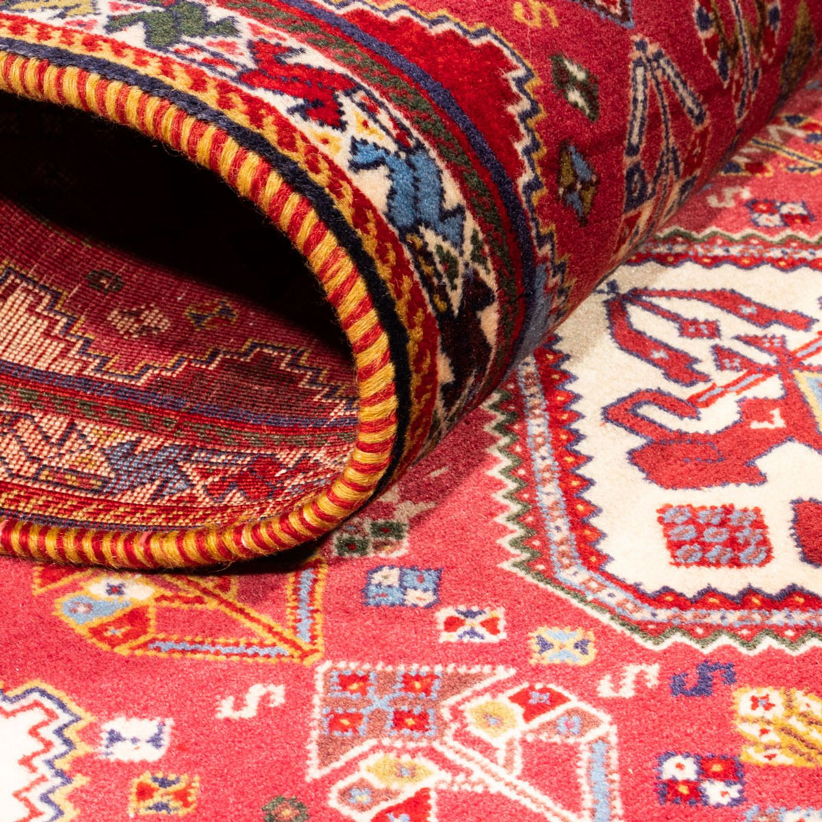 Runner Gabbeh-matta - Kashkuli Persiska - 238 x 72 cm - röd