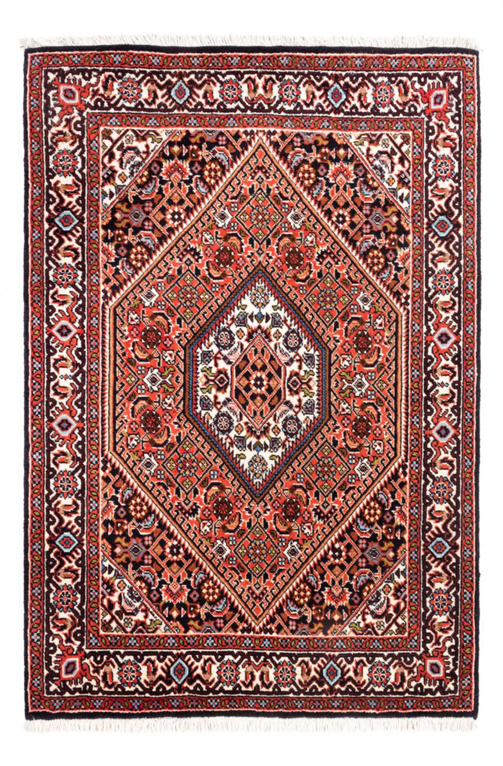 Persisk matta - Bijar - Royal - 105 x 73 cm - röd
