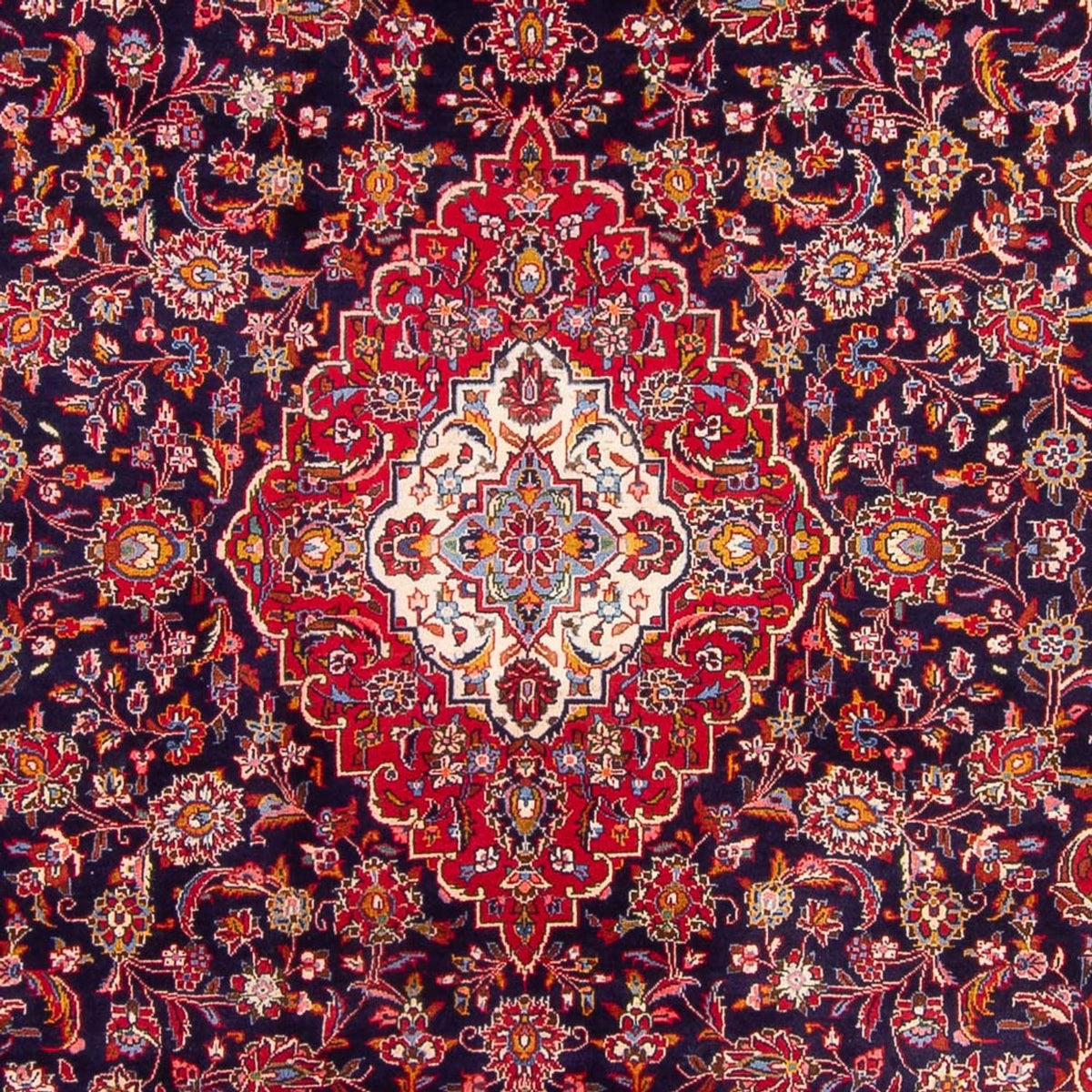 Persiska mattor - Keshan - 353 x 246 cm - mörkblå