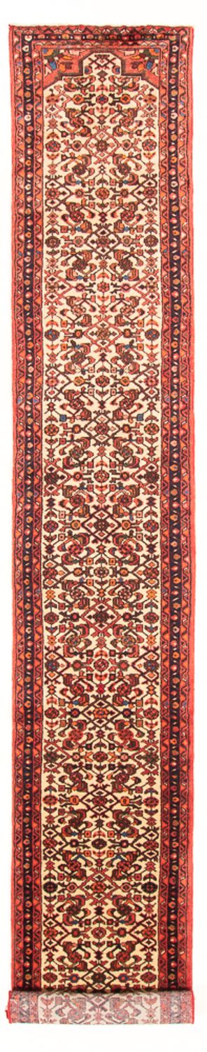 Runner Kelim Carpet - orientalisk matta - 408 x 70 cm - beige