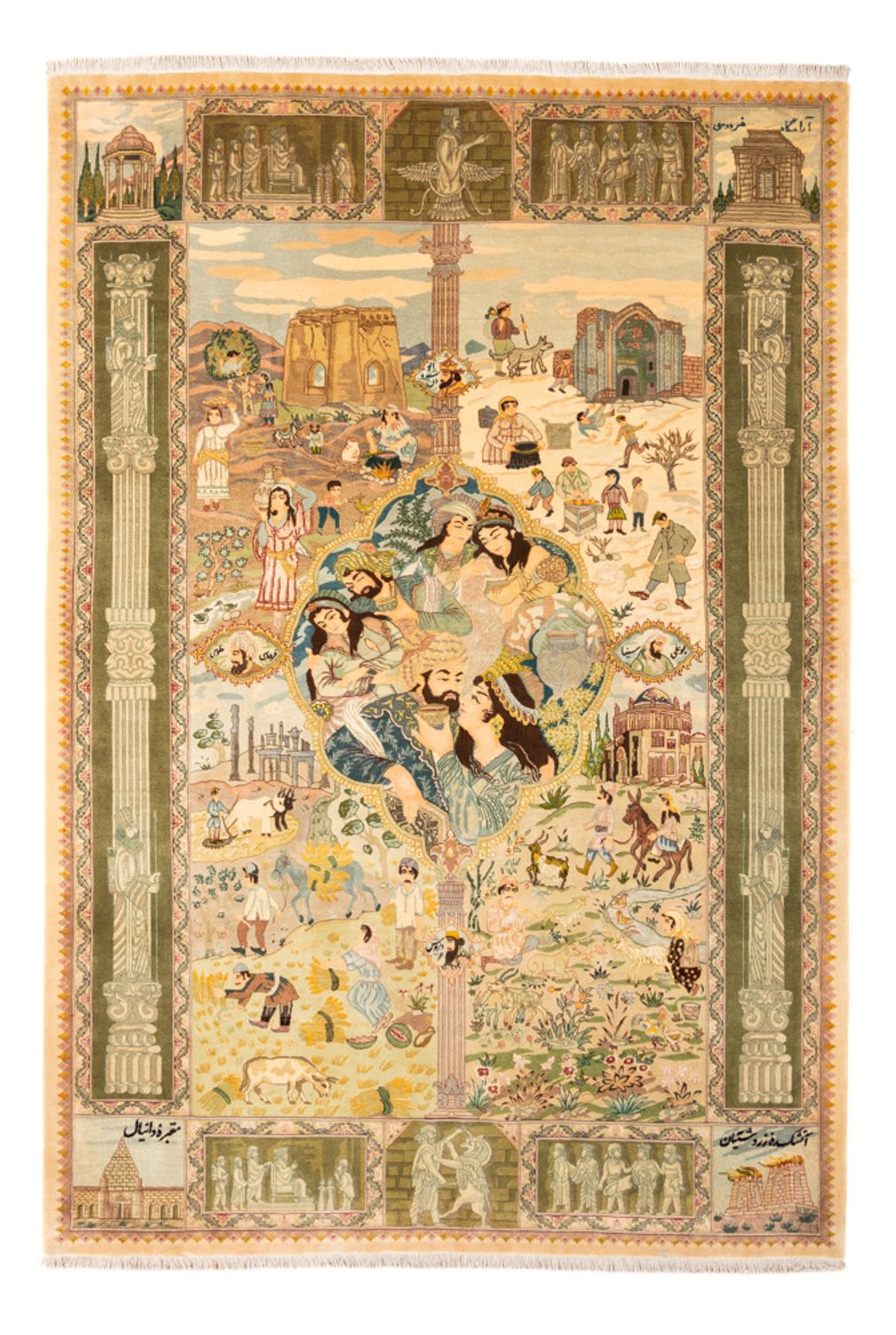 Persisk matta - Tabriz - Royal - 263 x 175 cm - flerfärgad