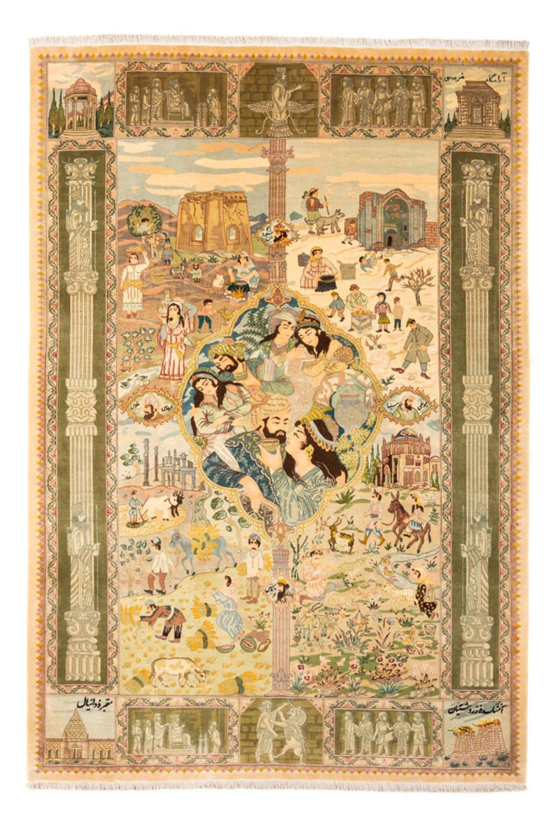 Persisk matta - Tabriz - Royal - 263 x 175 cm - flerfärgad