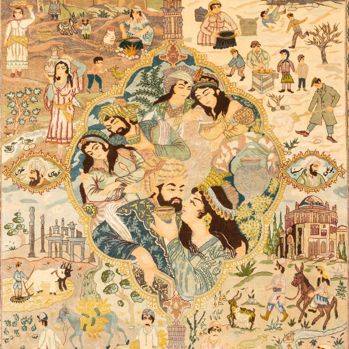 Persisk matta - Tabriz - Royal - 263 x 175 cm - flerfärgad