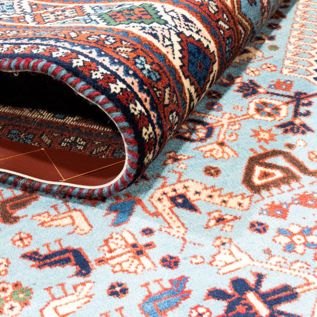 Persisk matta - Nomadic - 253 x 172 cm - ljusblå