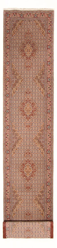 Runner Persisk matta - Tabriz - Royal - 407 x 78 cm - beige