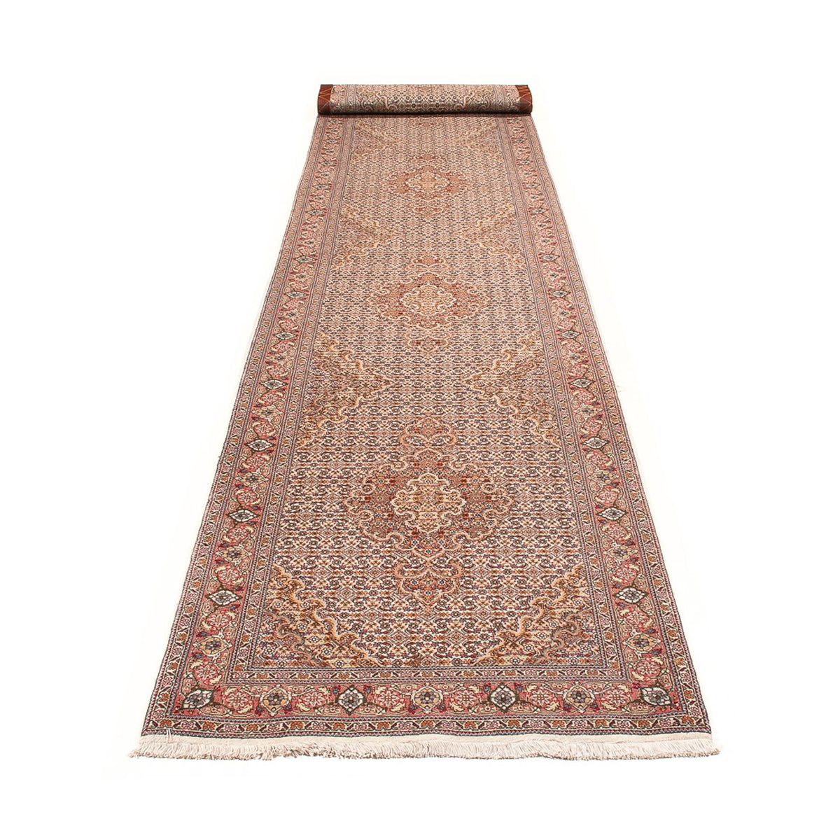 Runner Persisk matta - Tabriz - Royal - 407 x 78 cm - beige