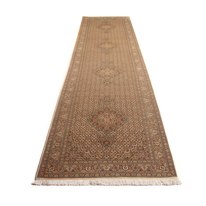 Runner Persisk matta - Tabriz - Royal - 393 x 80 cm - beige