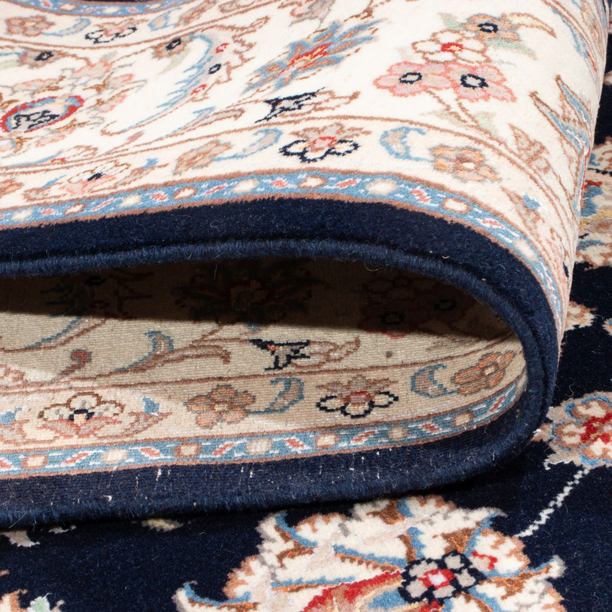 Persisk matta - Tabriz - Royal - 203 x 147 cm - mörkblå