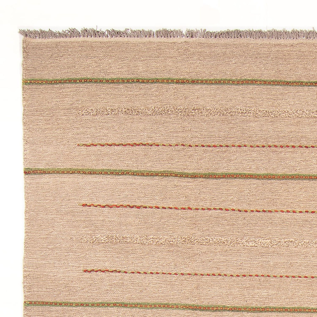 Kelim matta - trendig - 289 x 191 cm - ljusbeige