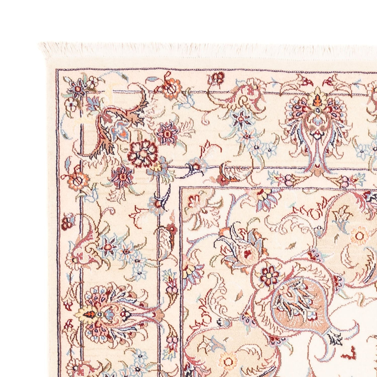 Persisk matta - Tabriz - 196 x 151 cm - grädde