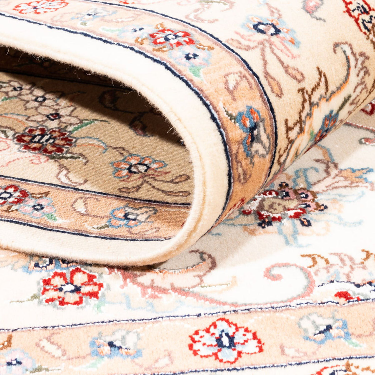 Persisk matta - Tabriz - 200 x 150 cm - grädde