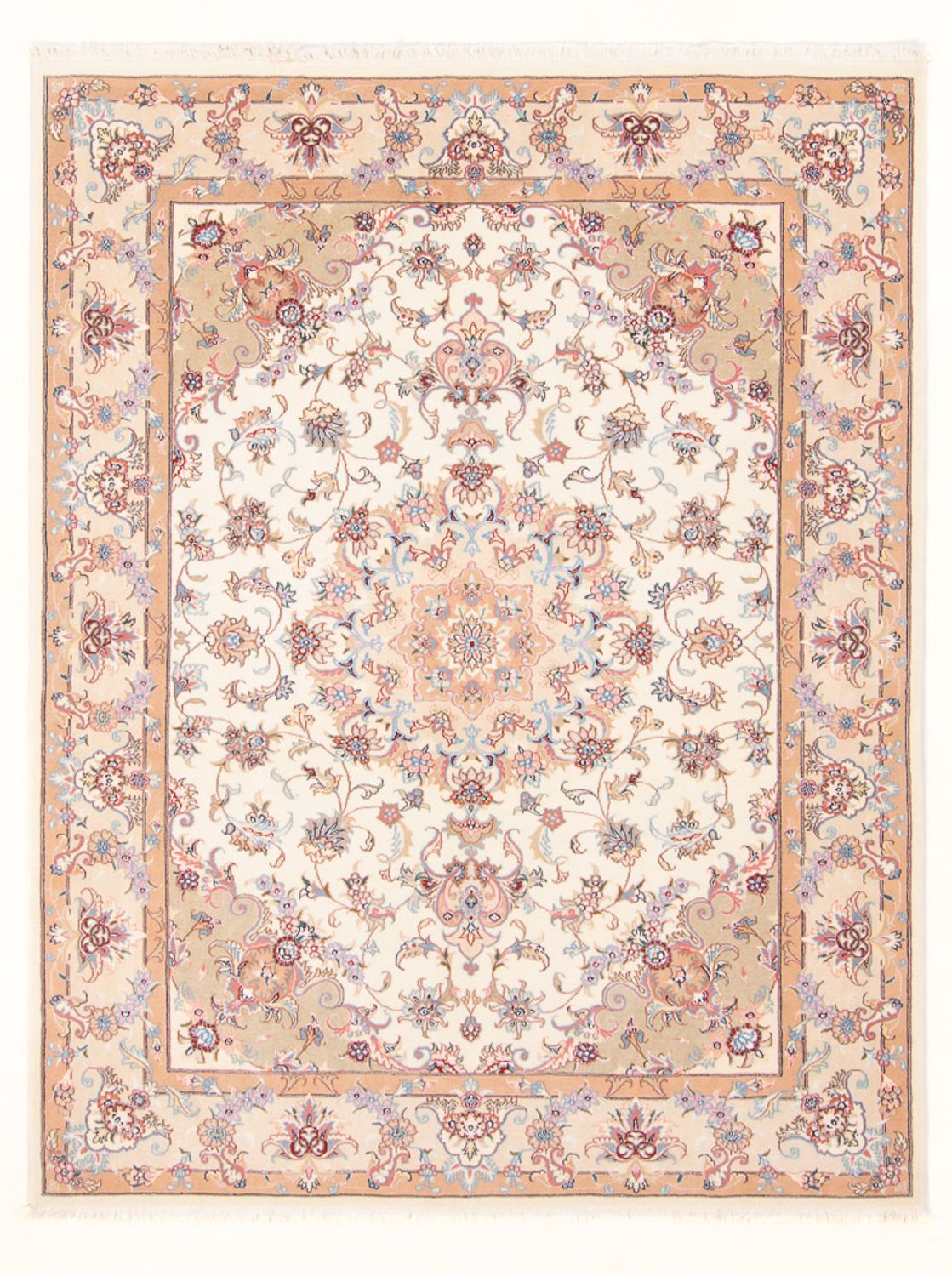 Persisk matta - Tabriz - Royal - 195 x 147 cm - grädde