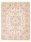 Tabriz - 50 Raj Mattan 150x203cm - Persisk matta - Rektangulär / Grädde / 150 x 203 cm Rektangulär