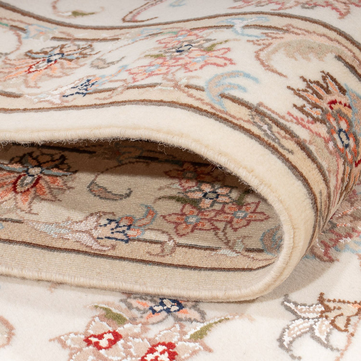 Runner Persisk matta - Tabriz - Royal - 295 x 89 cm - grädde