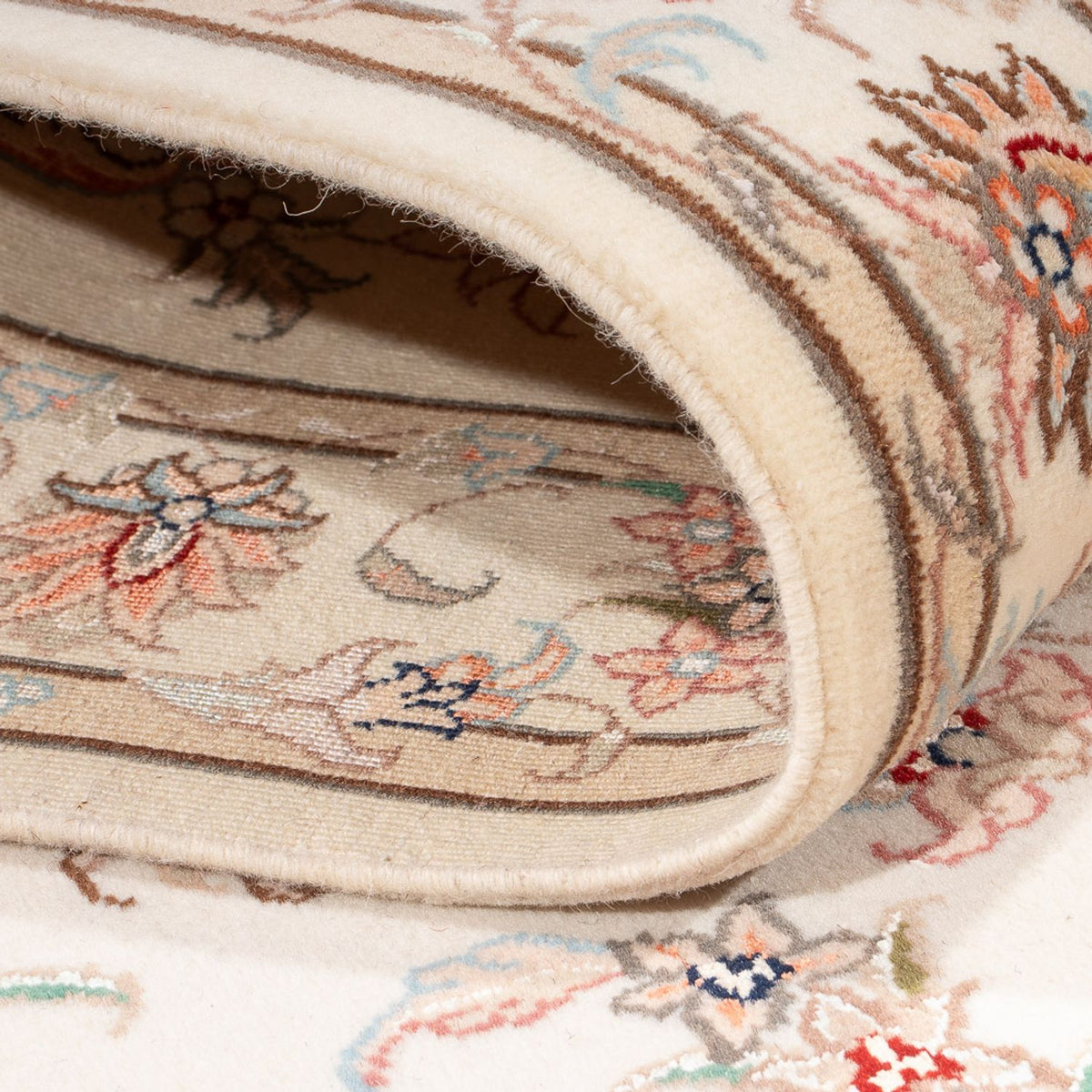 Runner Persisk matta - Tabriz - Royal - 294 x 89 cm - grädde