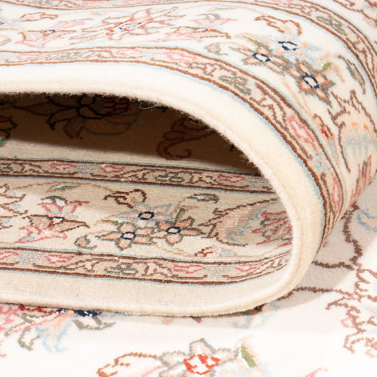 Runner Persisk matta - Tabriz - Royal - 298 x 91 cm - grädde