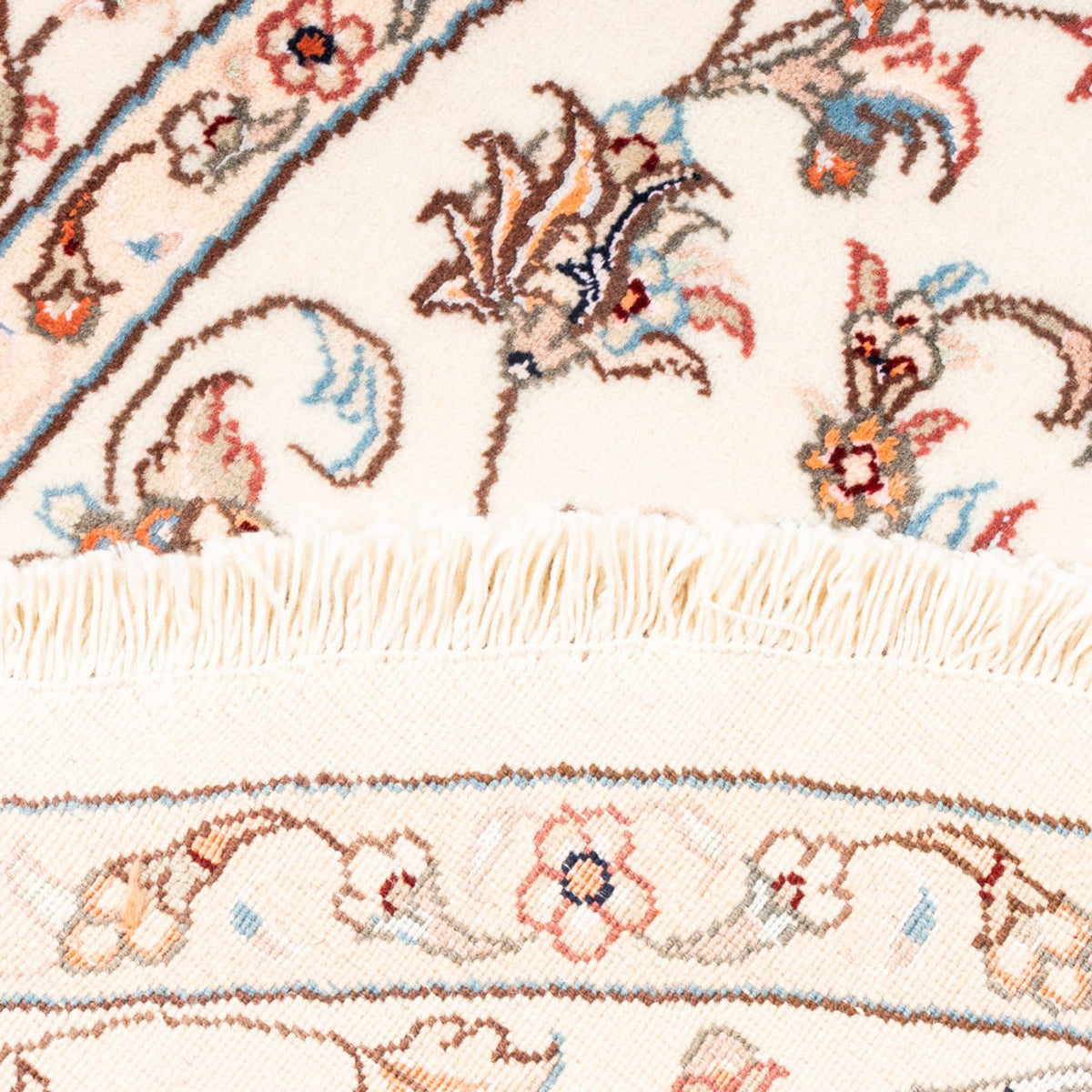 Persisk matta - Tabriz runt  - 153 x 150 cm - grädde