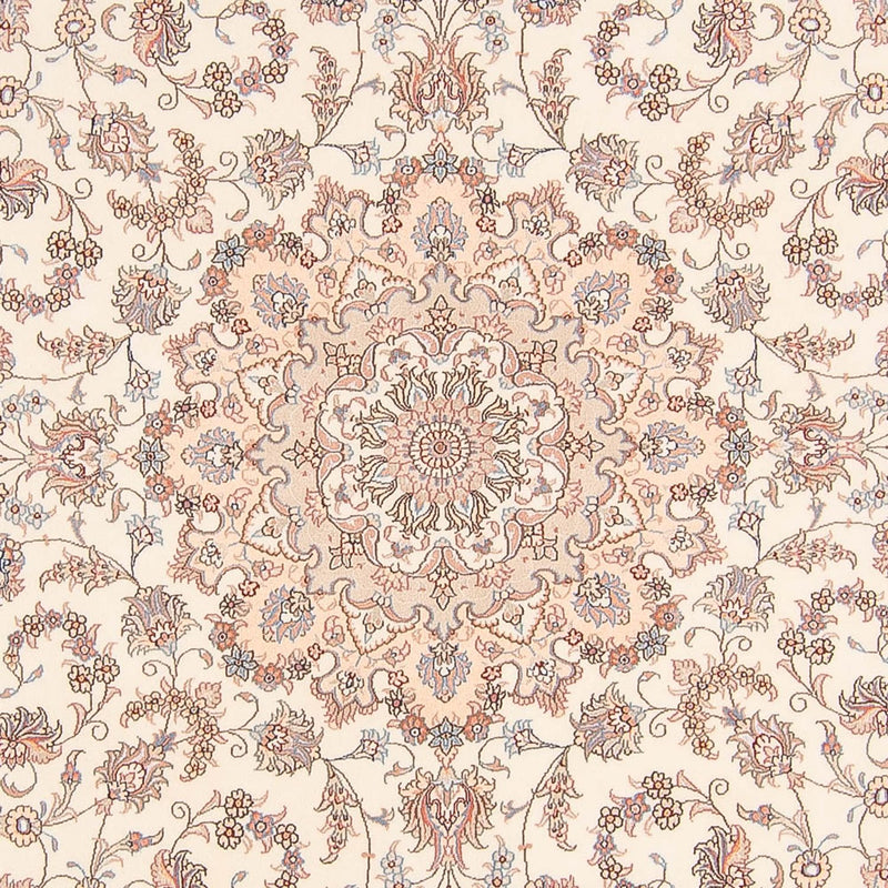 Persisk matta - Tabriz - Royal runt  - 250 x 250 cm - grädde