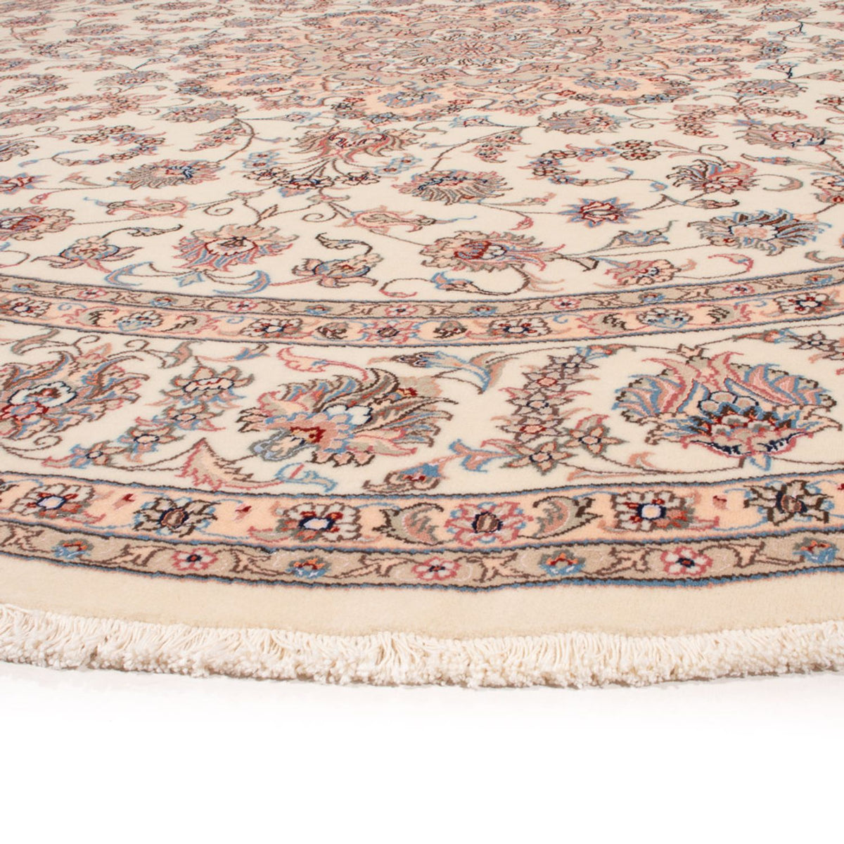 Persisk matta - Tabriz - Royal runt  - 250 x 250 cm - grädde