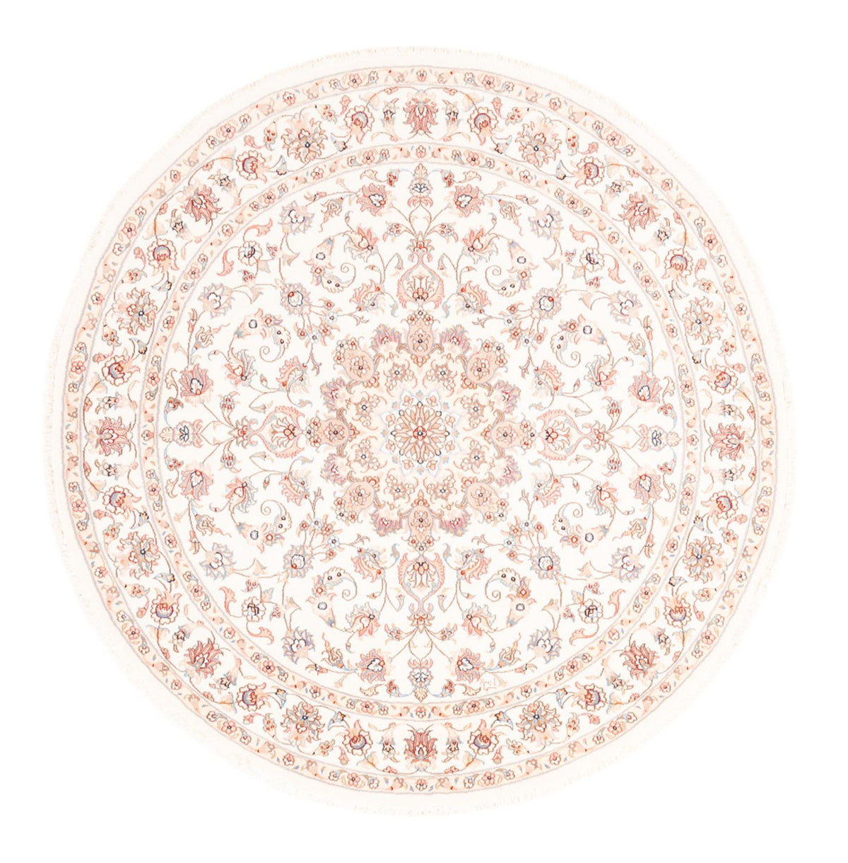 Persisk matta - Tabriz runt  - 157 x 151 cm - grädde