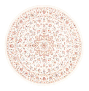 Persisk matta - Tabriz runt  - 157 x 151 cm - grädde