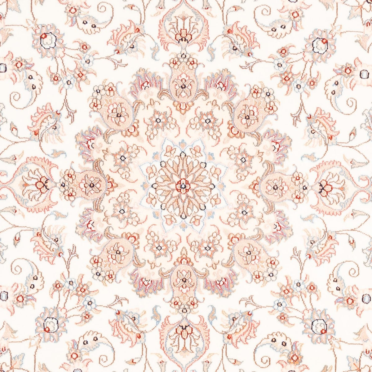 Persisk matta - Tabriz runt  - 157 x 151 cm - grädde