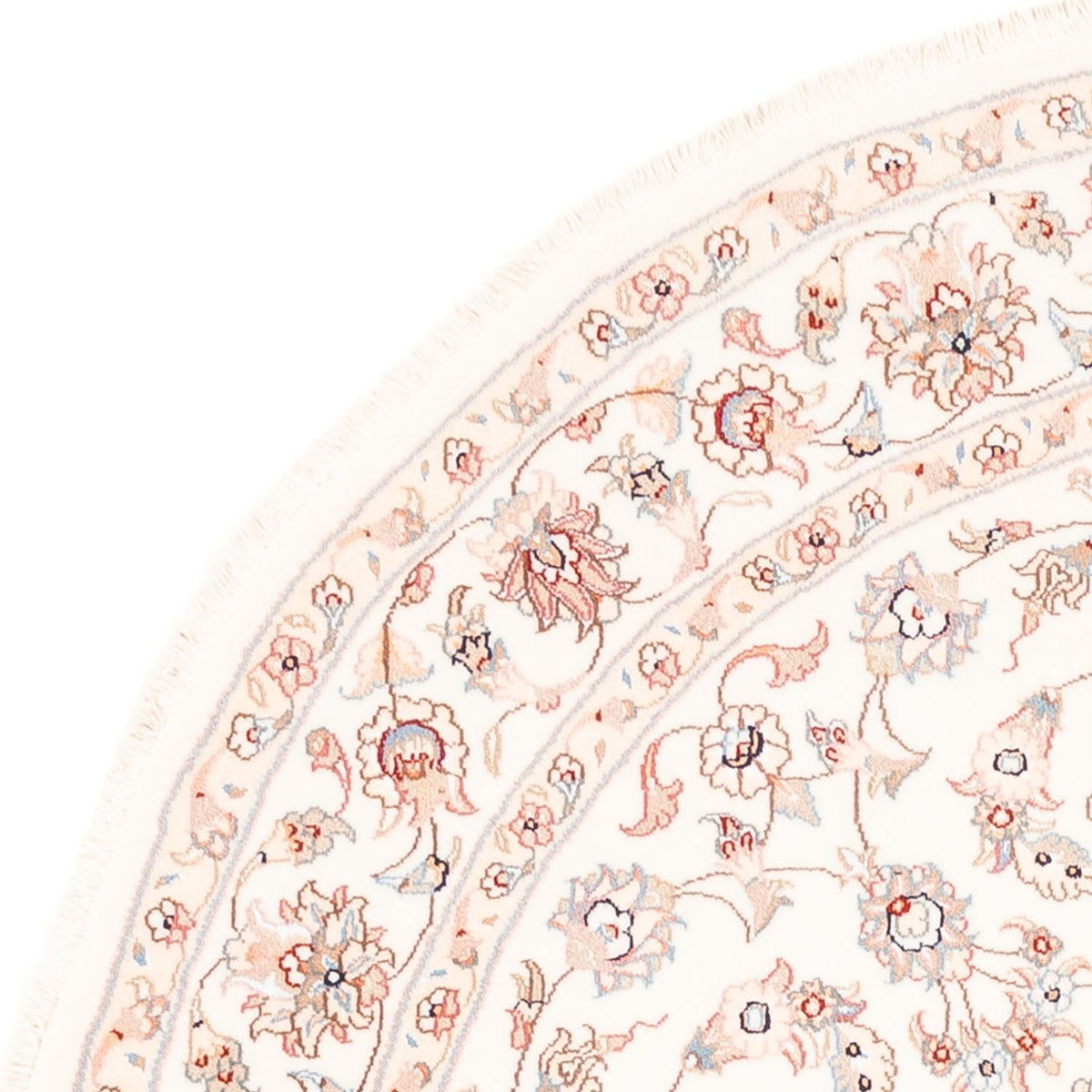 Persisk matta - Tabriz runt  - 157 x 151 cm - grädde