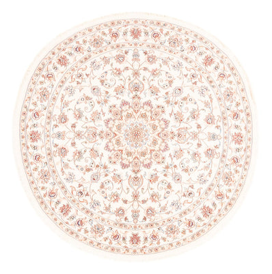 Persisk matta - Tabriz runt  - 154 x 147 cm - grädde