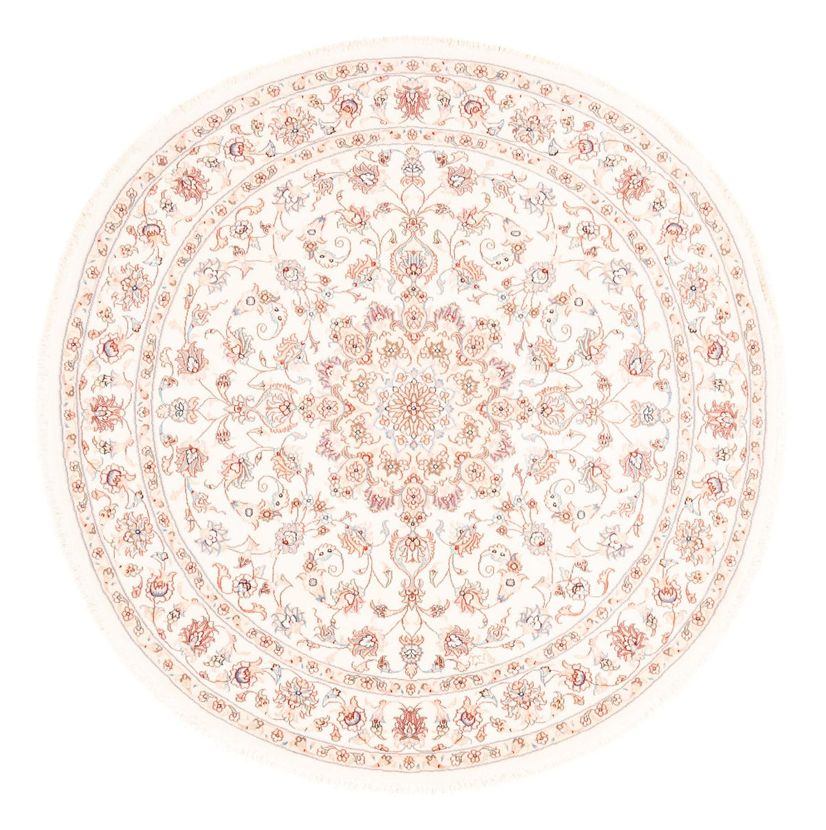 Persisk matta - Tabriz runt  - 154 x 147 cm - grädde