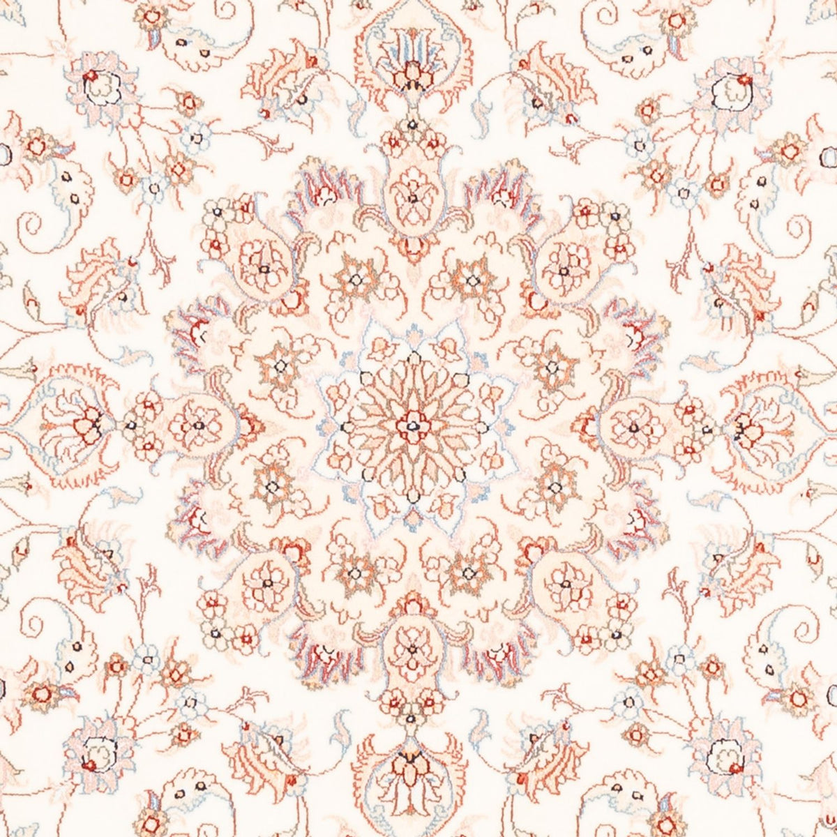 Persisk matta - Tabriz runt  - 154 x 147 cm - grädde