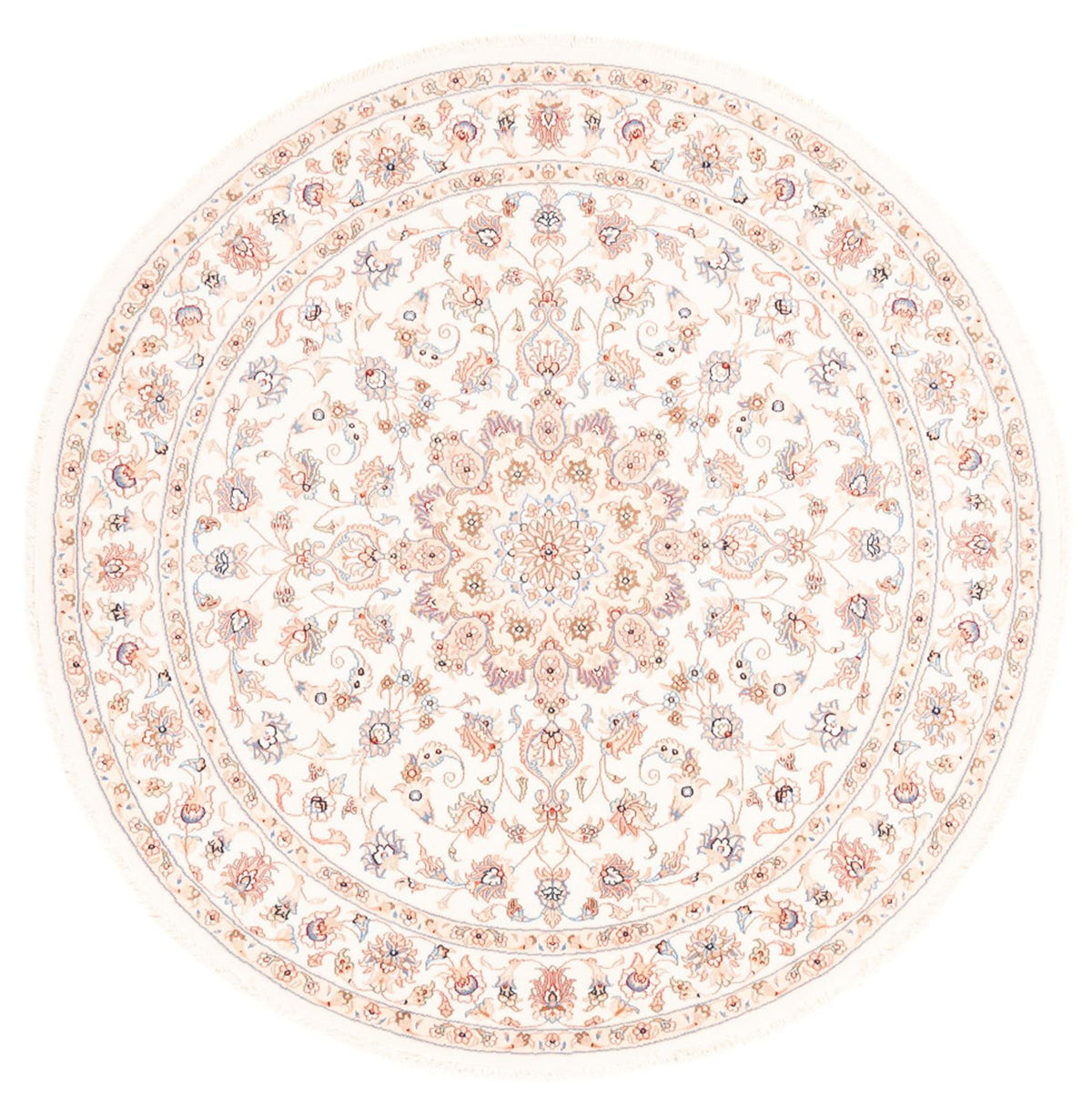 Persisk matta - Tabriz runt  - 151 x 146 cm - grädde