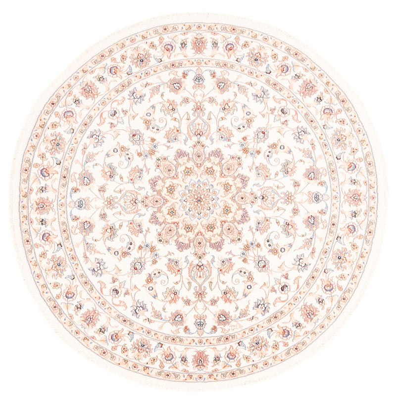 Persisk matta - Tabriz runt  - 151 x 146 cm - grädde