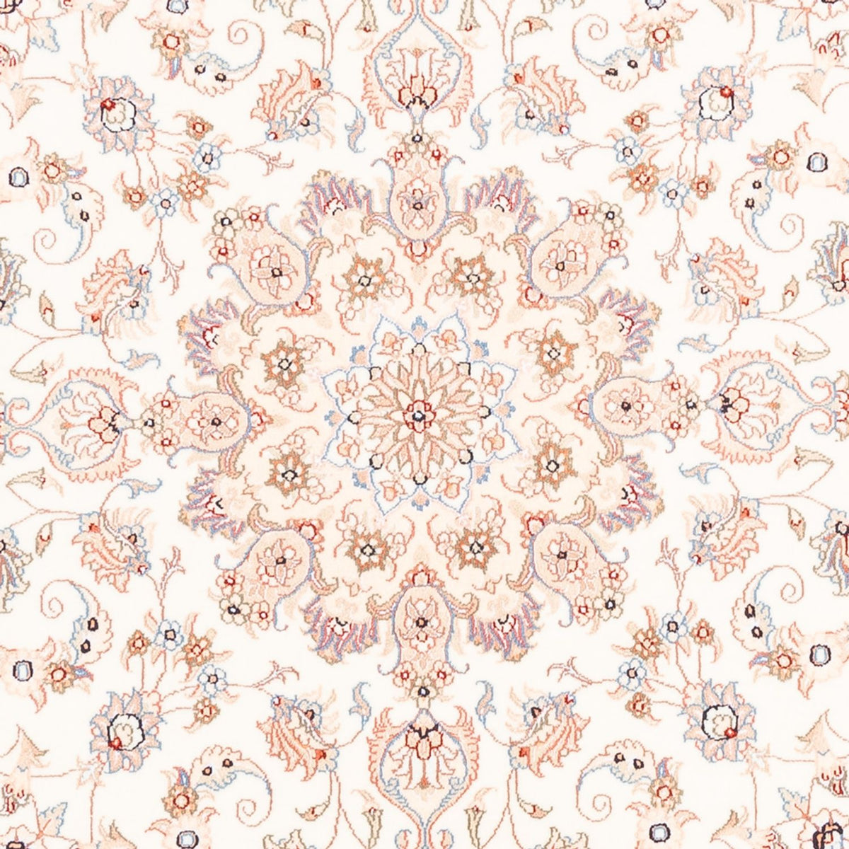 Persisk matta - Tabriz runt  - 151 x 146 cm - grädde