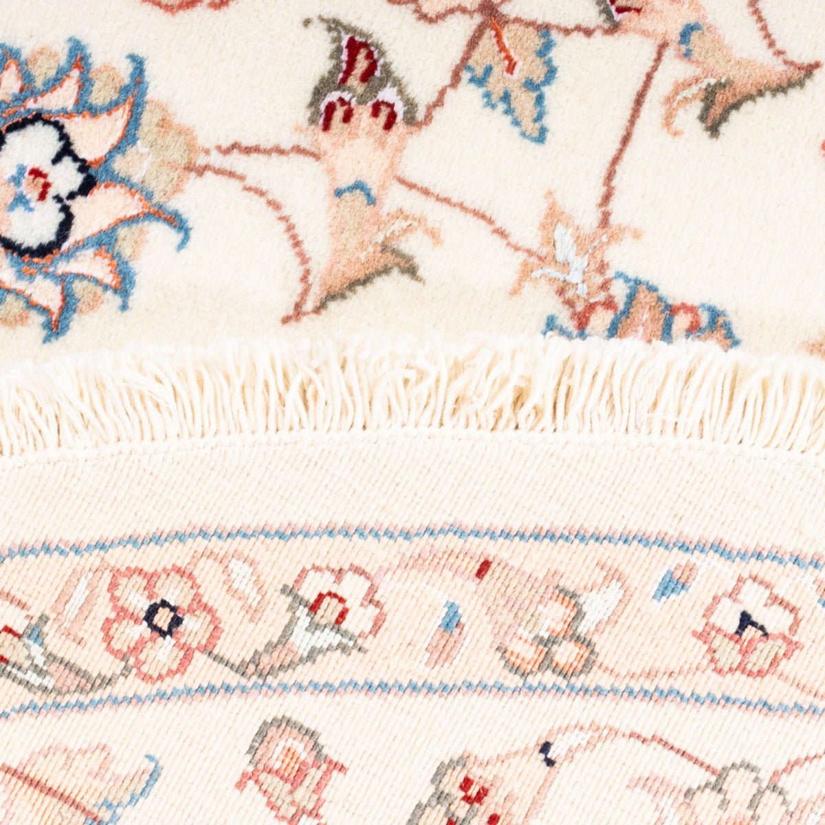 Persisk matta - Tabriz runt  - 151 x 146 cm - grädde