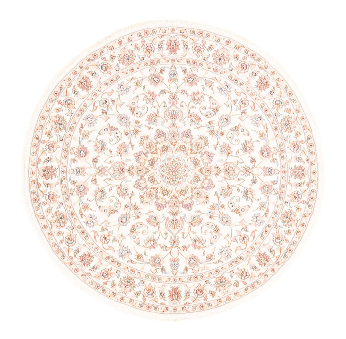 Persisk matta - Tabriz runt  - 150 x 150 cm - grädde