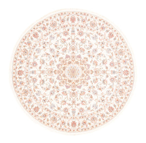 Persisk matta - Tabriz runt  - 150 x 150 cm - grädde