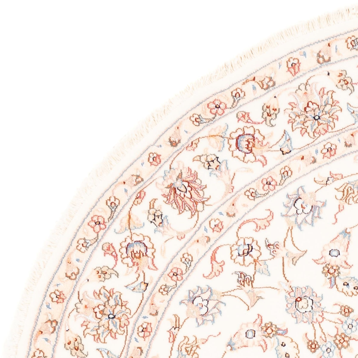 Persisk matta - Tabriz runt  - 150 x 150 cm - grädde