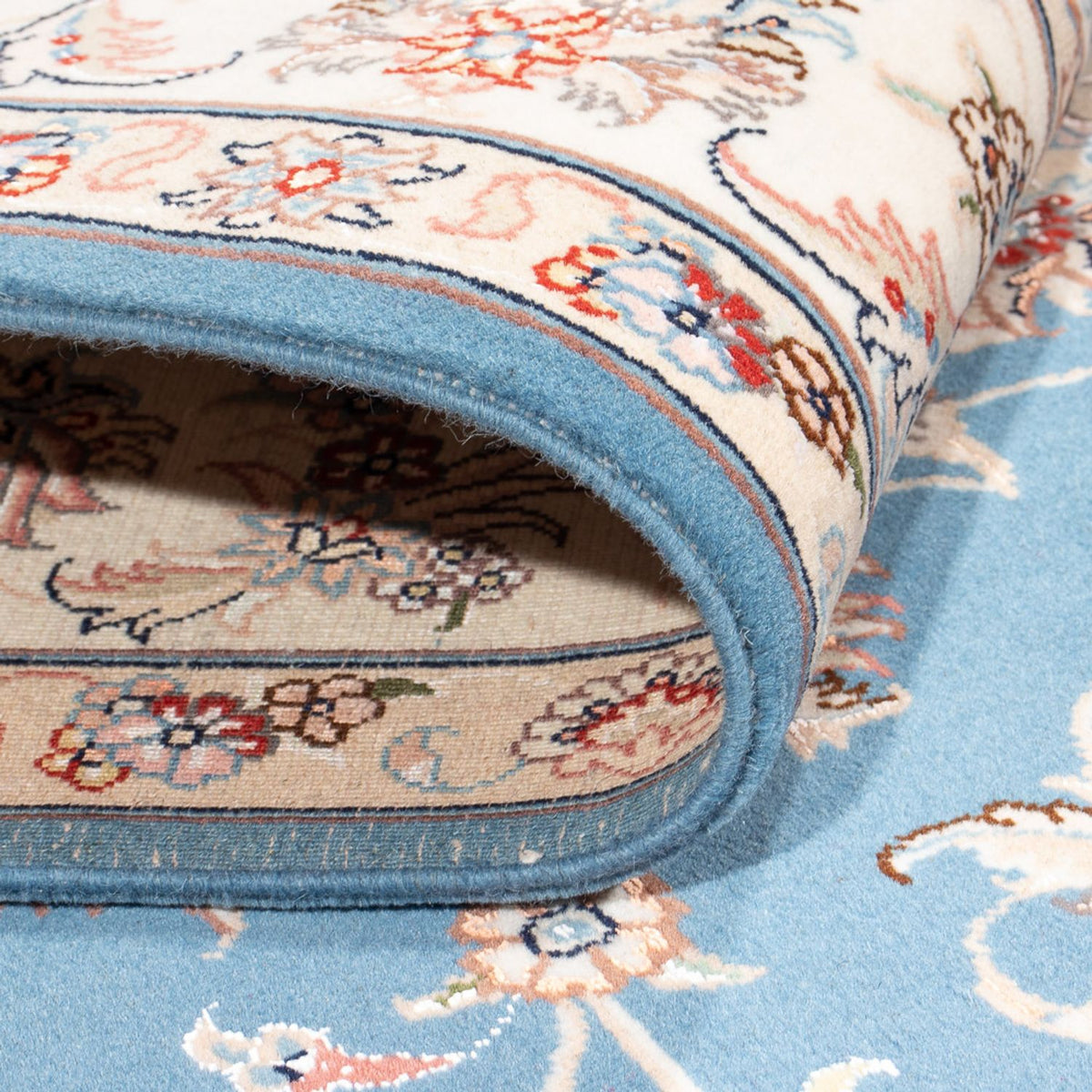 Persisk matta - Tabriz - Royal - 244 x 168 cm - ljusblå