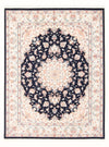 Tabriz - 50 Raj Mattan 149x200cm - Persisk matta - Rektangulär / Mörkblå / 149 x 200 cm Rektangulär