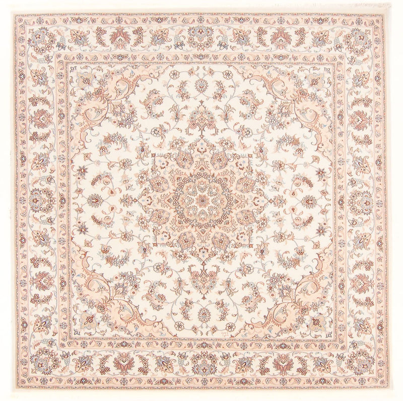 Persisk matta - Tabriz - Royal kvadrat  - 208 x 197 cm - grädde