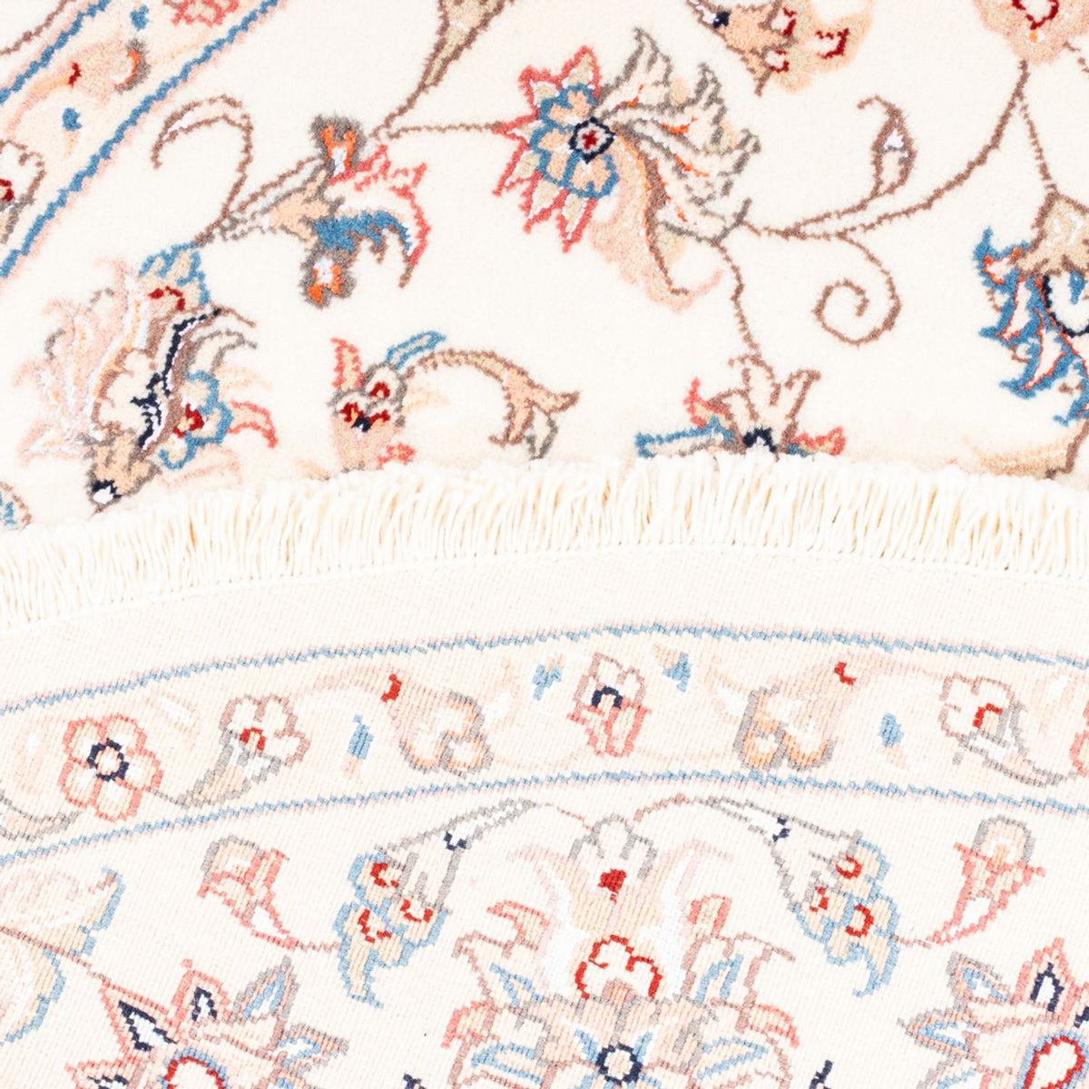 Persisk matta - Tabriz runt  - 152 x 146 cm - grädde