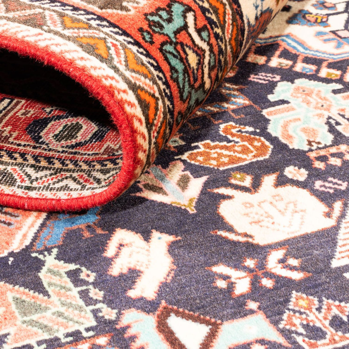 Persisk matta - Nomadic - 252 x 155 cm - mörkblå