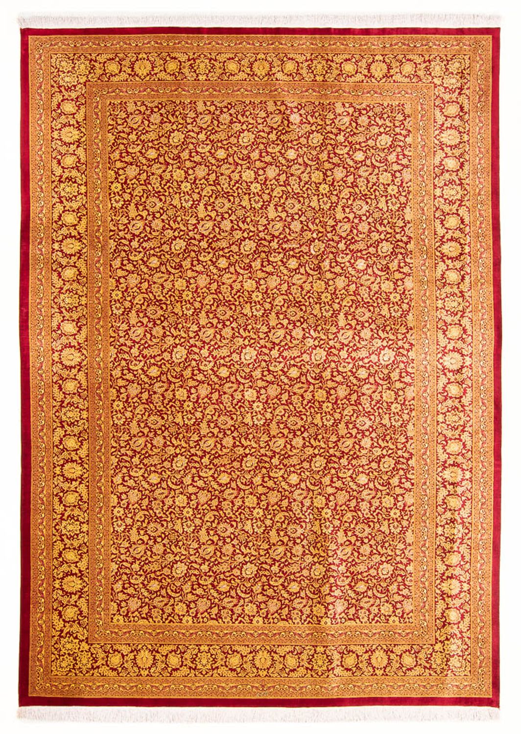 Silk Carpet - Ghom Silk - Premium - 300 x 205 cm - orange