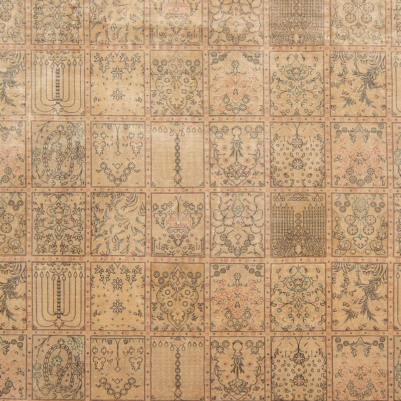 Silk Carpet - Ghom Silk - Premium - 294 x 191 cm - mörk beige