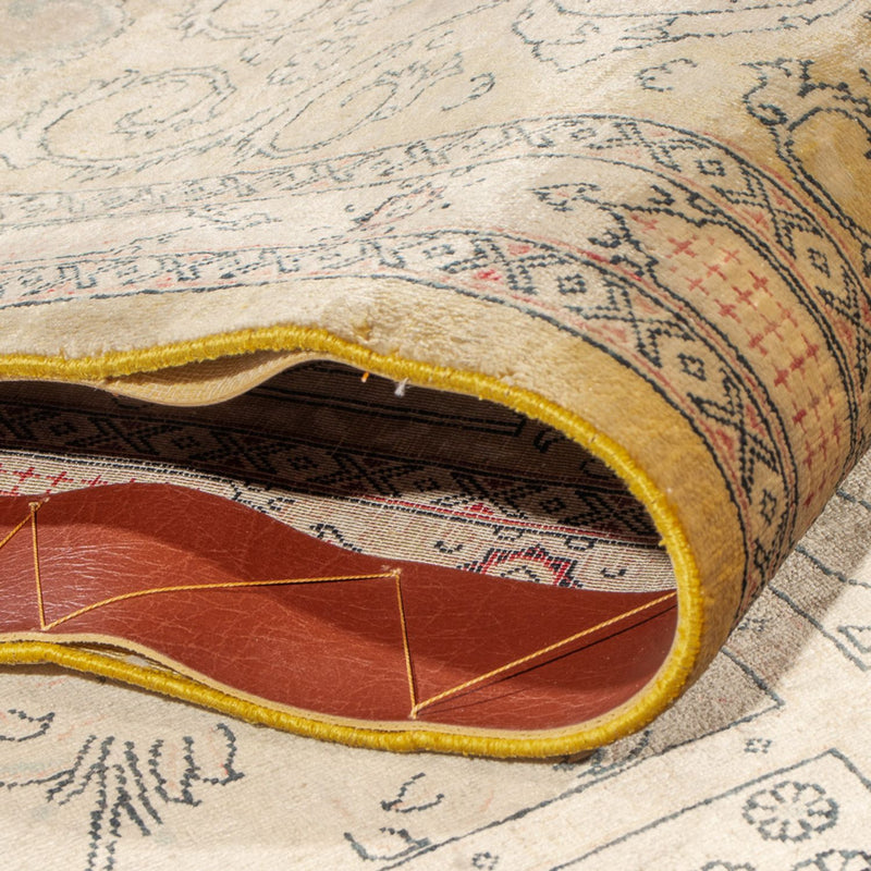 Silk Carpet - Ghom Silk - Premium - 294 x 191 cm - mörk beige