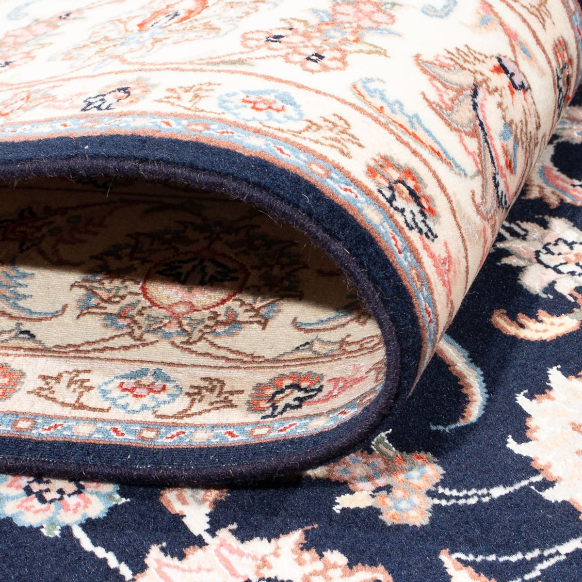 Persisk matta - Tabriz - Royal - 237 x 167 cm - mörkblå